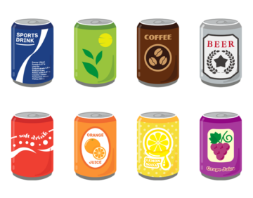 6本の缶ジュース
